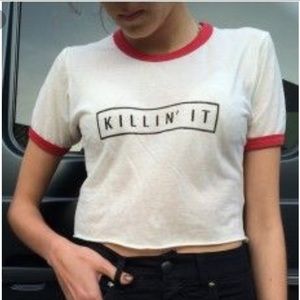 Brandy Melville Killin’ It Crop Top